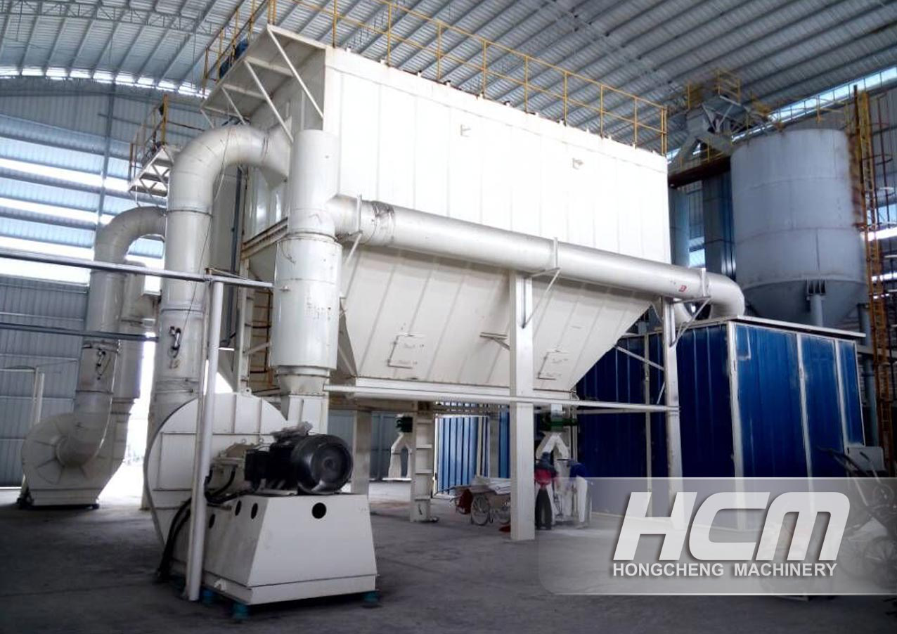 A  Production Line of Calcium Carbonate in Southeast Asia 